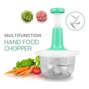 Manual Hand Push Chopper | Multi-functional Vegetable Meat Grinder, Grater, Chopper -2 Liter (Random Color)